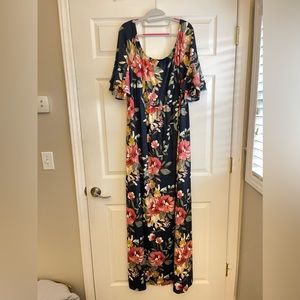 Chic Soul Floral Maxi Dress